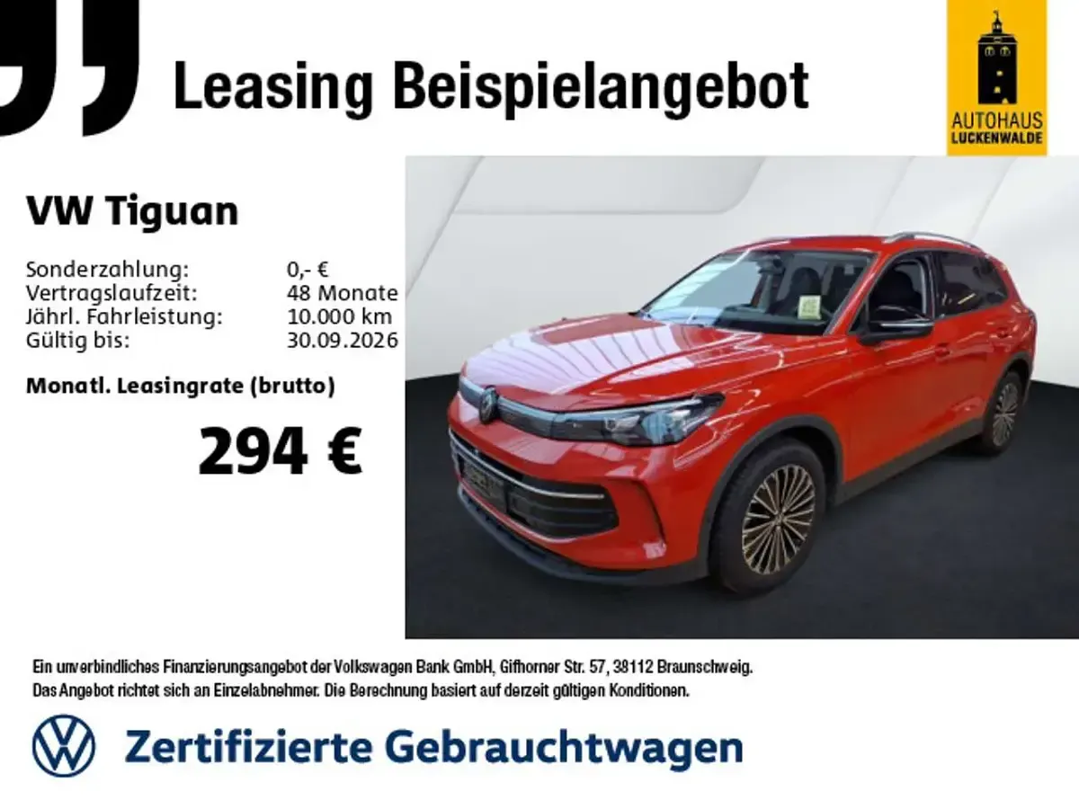 Gebraucht VW Tiguan Goal 131 PS (96 kW) 2025 Rot SUV