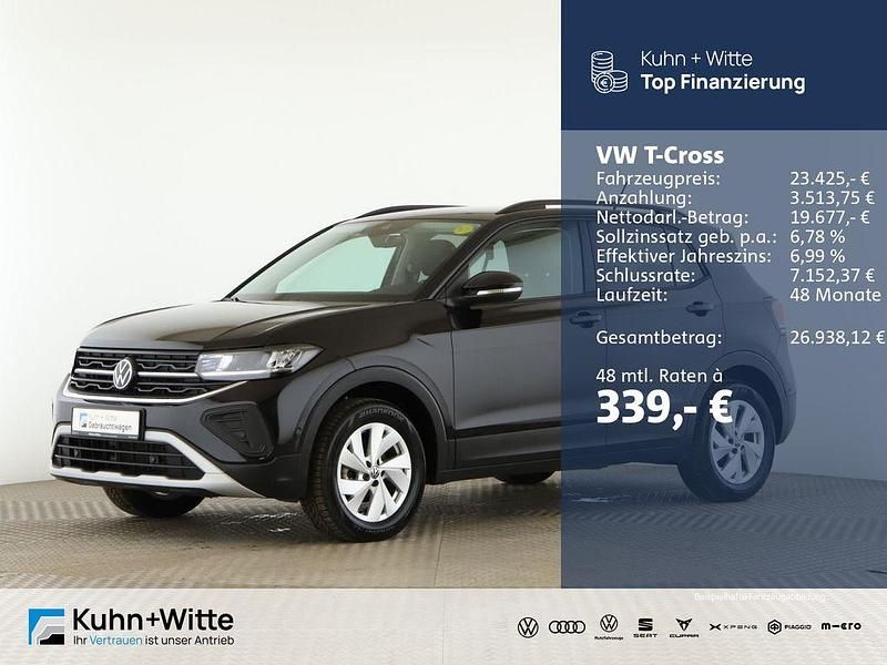 Schwarz Gebraucht 2024 VW T-Cross Life SUV | 23.425 € (Etwas zu teuer) - Bild 1/3