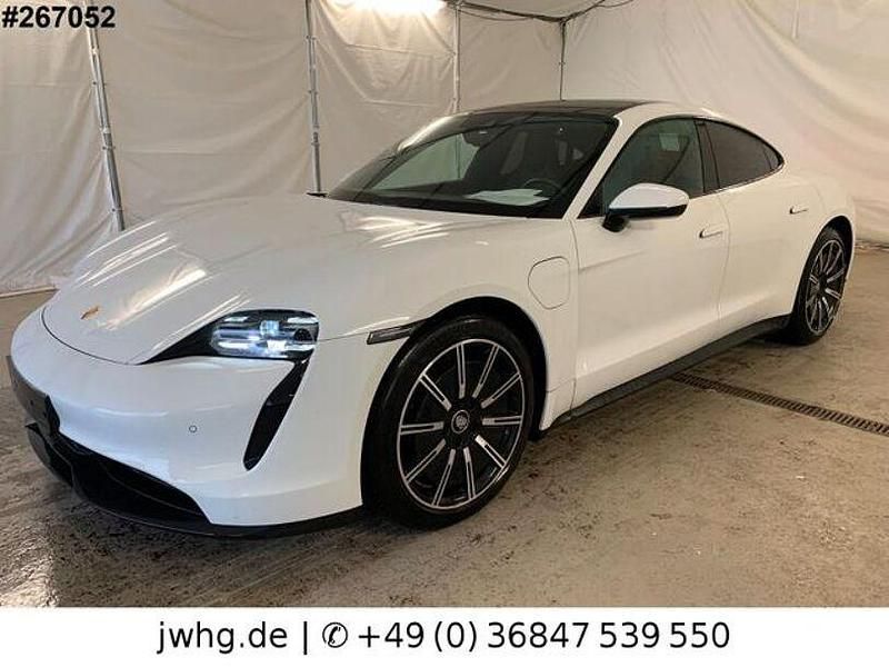 Pure white/weiss Gebraucht 2023 Porsche Taycan Limousine | 59.950 € - Bild 1/4