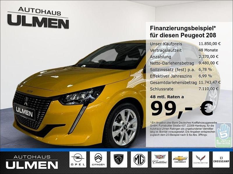 Gelb Gebraucht 2022 Peugeot 208 Active Kleinwagen | 11.850 € (Guter Preis) - Bild 1/4