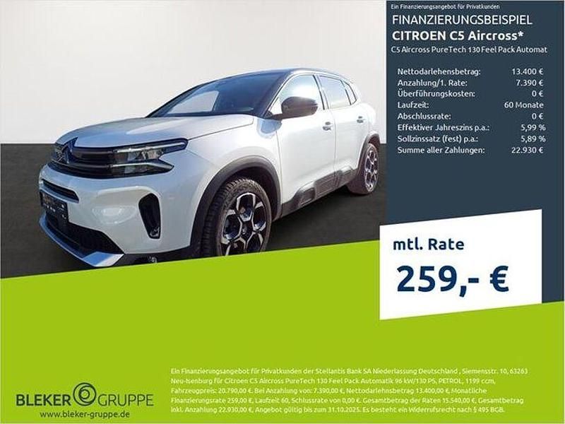 Perlmutt weiß Gebraucht 2022 Citroën C5 Aircross Feel SUV | 20.380 € (Fairer Preis) - Bild 1/3
