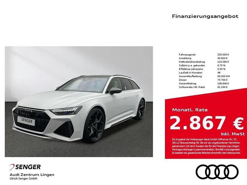Weiß Neu 2025 Audi RS6 Performance Kombi | 159.900 € - Bild 1/1