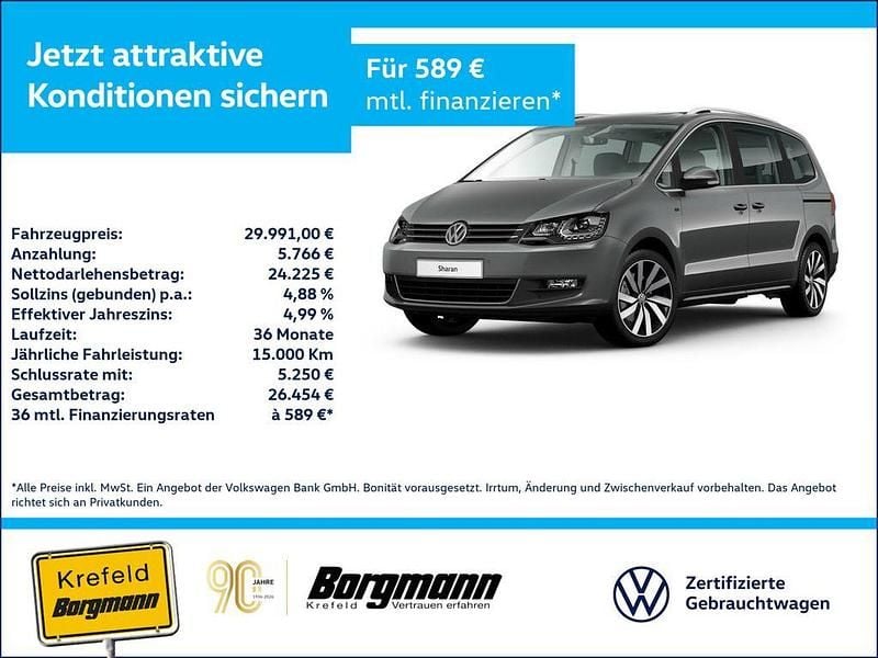 Gebraucht VW Sharan Join 150 PS (110 kW) 2019 Grau / indiumgrau Van / Kleinbus