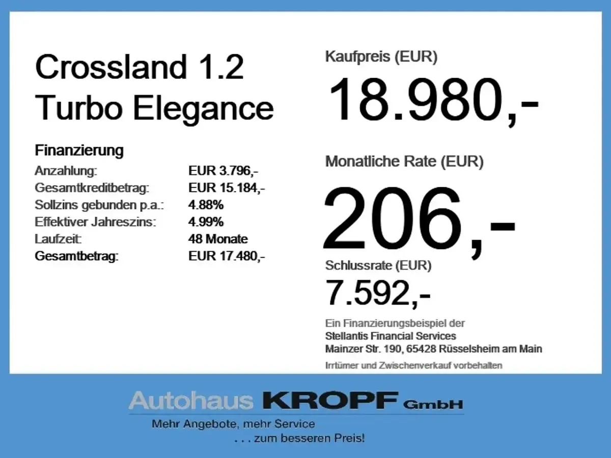 Gebraucht Opel Crossland Elegance 131 PS (96 kW) 2023 Grau SUV
