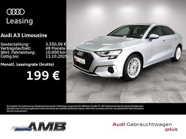 Florettsilber metallic Gebraucht 2024 Audi A3 Advanced Plus Limousine | 28.440 € (Superpreis) - Bild 1/3