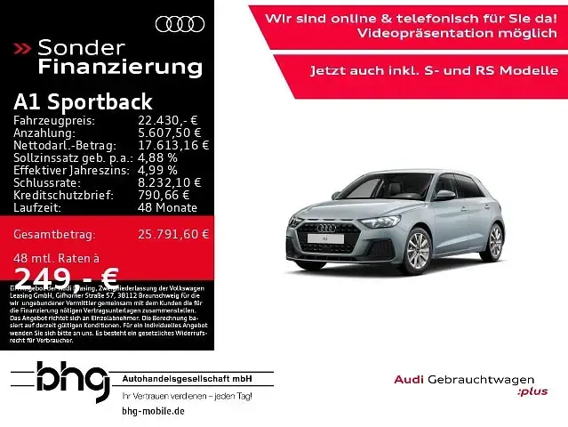 Gebraucht Audi A1 Sportback Advanced Plus 116 PS (85 kW) 2025 Pfeilgrau perleffekt Kleinwagen