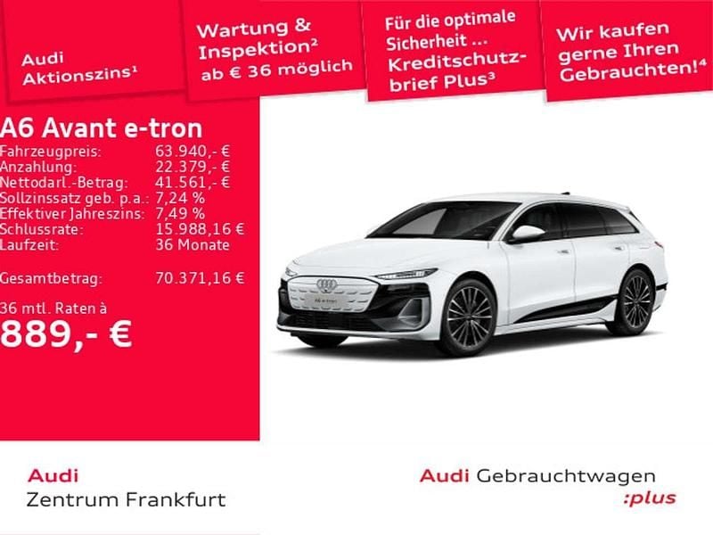 Neu Audi A6 e-tron Performance 269 kW (367 PS) 2025 Gletscherweiß metallic Kombi