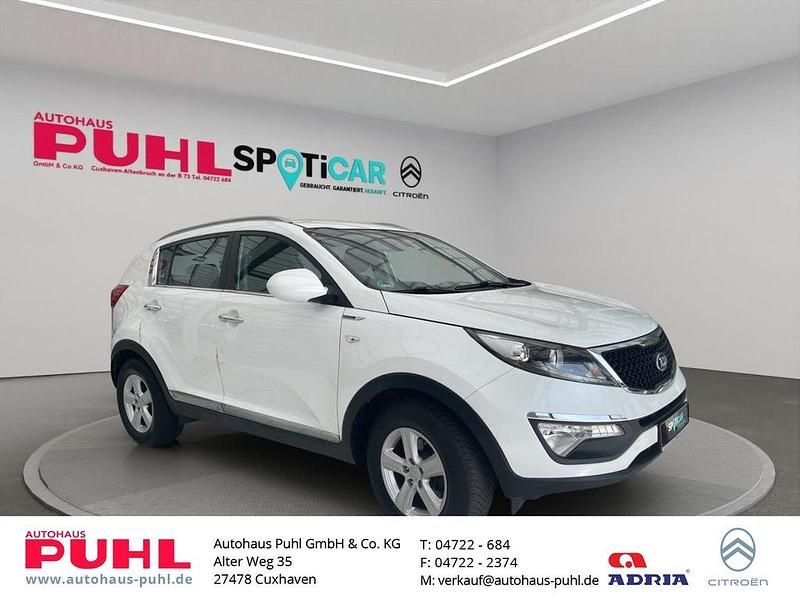 (hw2) deluxe white m (weiss) (metallic) Gebraucht 2015 Kia Sportage SUV | 10.990 € (Fairer Preis) - Bild 1/4