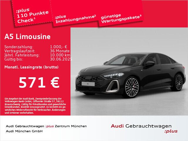 Mythosschwarz metallic Gebraucht 2025 Audi A5 Edition .1 Coupé | 48.511 € - Bild 1/2