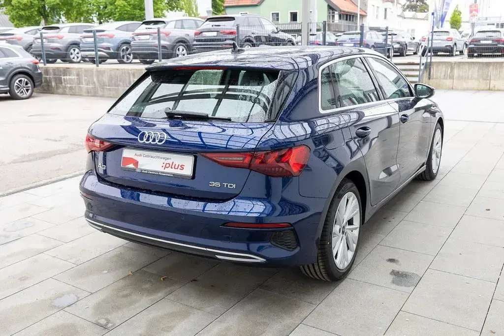 Brugt Audi A3 Advanced 150 HK (110 kW) 2021 Blå Sedan