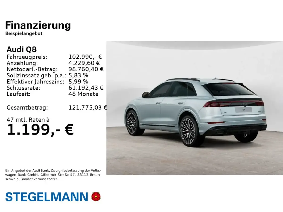 Gebraucht Audi Q8 Ambiente 286 PS (210 kW) 2025 Satellitsilber metallic SUV