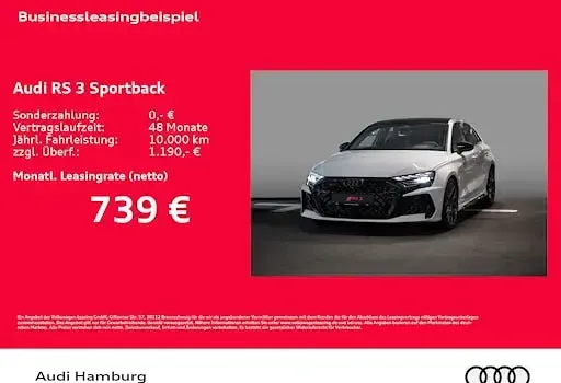 Neu Audi RS3 Ambiente 400 PS (294 kW) 2026 Weiß Limousine