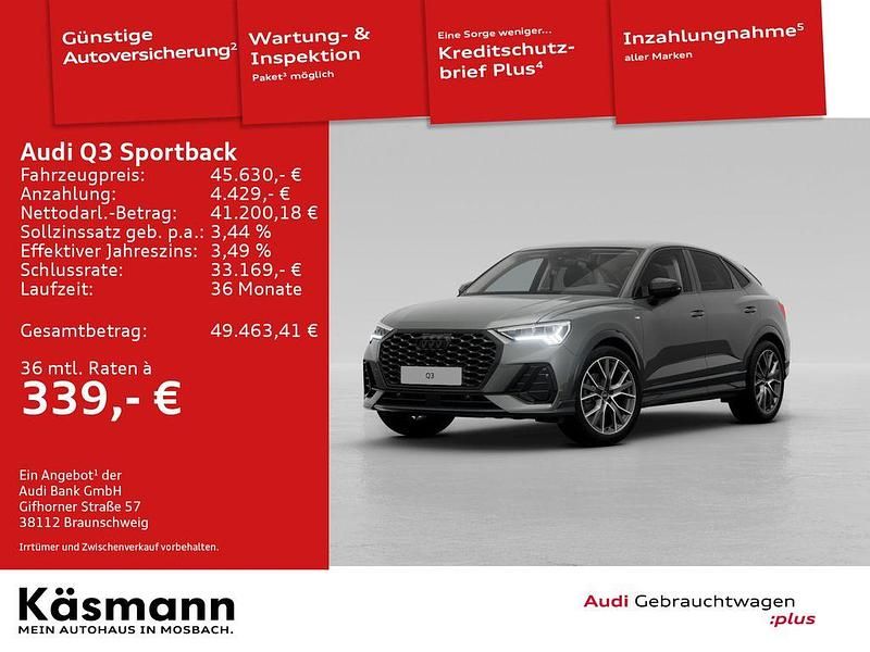 Grau Gebraucht 2025 Audi Q3 Sportback S-Line SUV | 45.630 € (Fairer Preis) - Bild 1/4