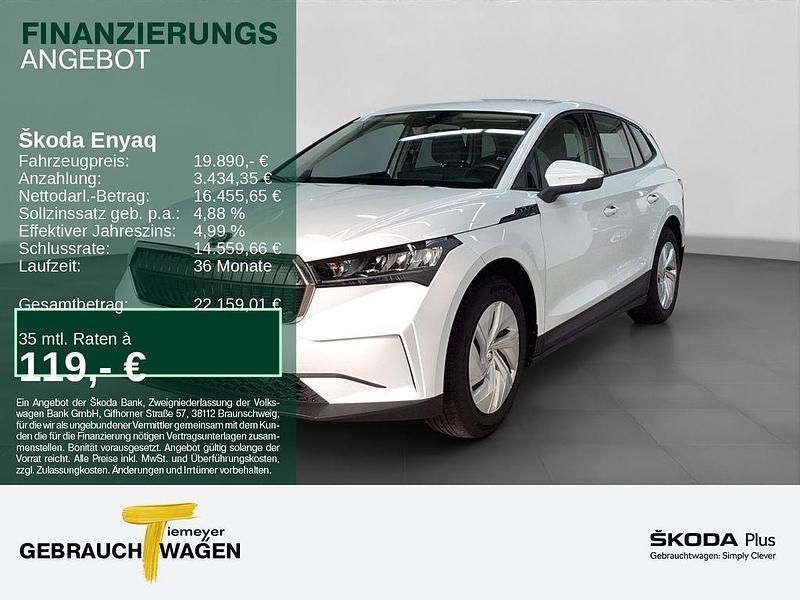 Weiß Gebraucht 2022 Skoda Enyaq iV SUV | 19.890 € (Superpreis) - Bild 1/4
