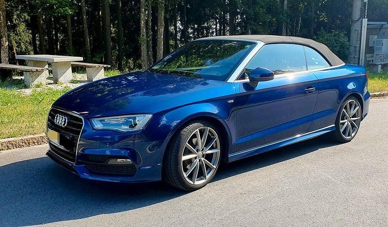 Blau Gebraucht 2015 Audi A3 Cabriolet S-Line Cabrio | 17.500 € (Guter Preis) - Bild 1/4
