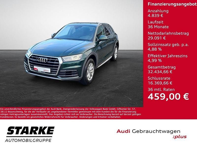 Azorengrün metallic Gebraucht 2020 Audi Q5 Design SUV | 33.930 € (Superpreis) - Bild 1/4