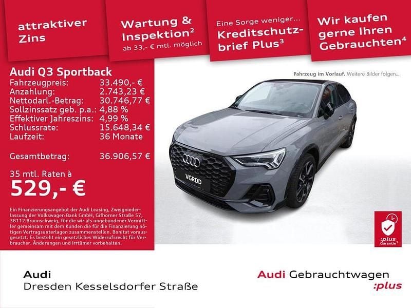 Individuallackierungen audi exclusive Gebraucht 2020 Audi Q3 Sportback Ambiente SUV | 33.490 € (Etwas zu teuer) - Bild 1/4