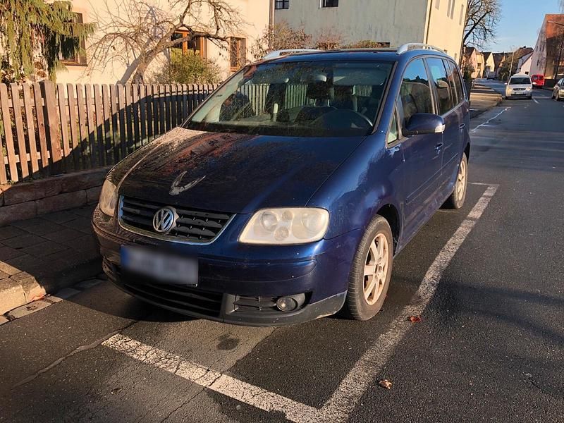 Blau Gebraucht 2003 VW Touran Van / Kleinbus | 550 € (Superpreis) - Bild 1/4