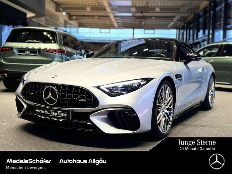 Lack hightechsilber (metallic) Gebraucht 2023 Mercedes SL55 AMG AMG Cabrio | 124.449 € (Fairer Preis) - Bild 1/4
