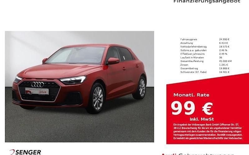 Progressivrot metallic Gebraucht 2024 Audi A1 Sportback Advanced Plus Kleinwagen | 24.990 € (Fairer Preis) - Bild 1/4