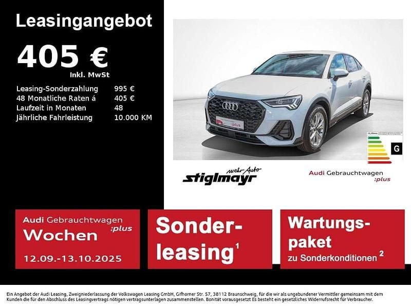 Gletscherweiß metallic Gebraucht 2025 Audi Q3 Sportback S-Line SUV | 47.490 € (Fairer Preis) - Bild 1/4