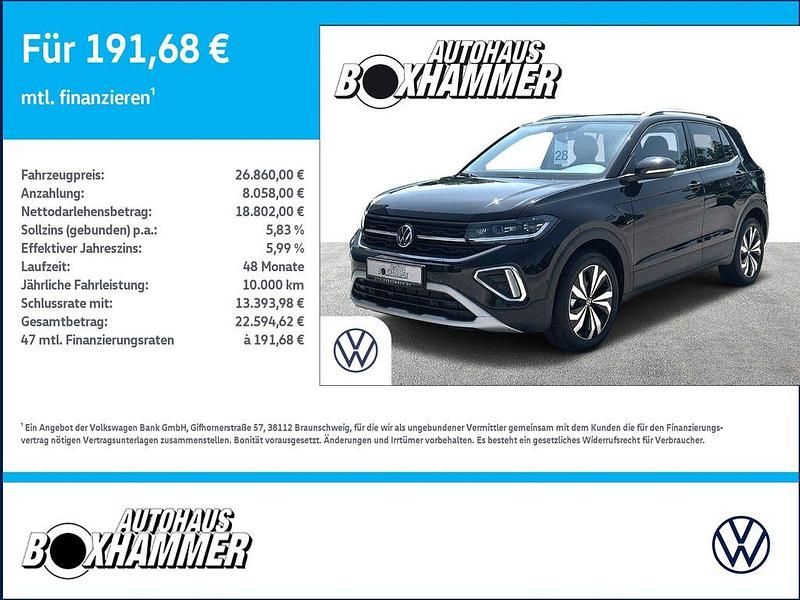 Gebraucht VW T-Cross Style 116 PS (85 kW) 2024 Schwarz SUV