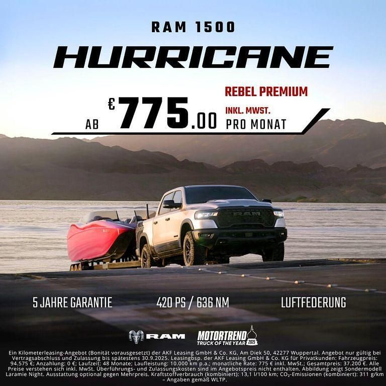 Neu Dodge Ram 420 PS (308 kW) 2025 Schwarz Pickup