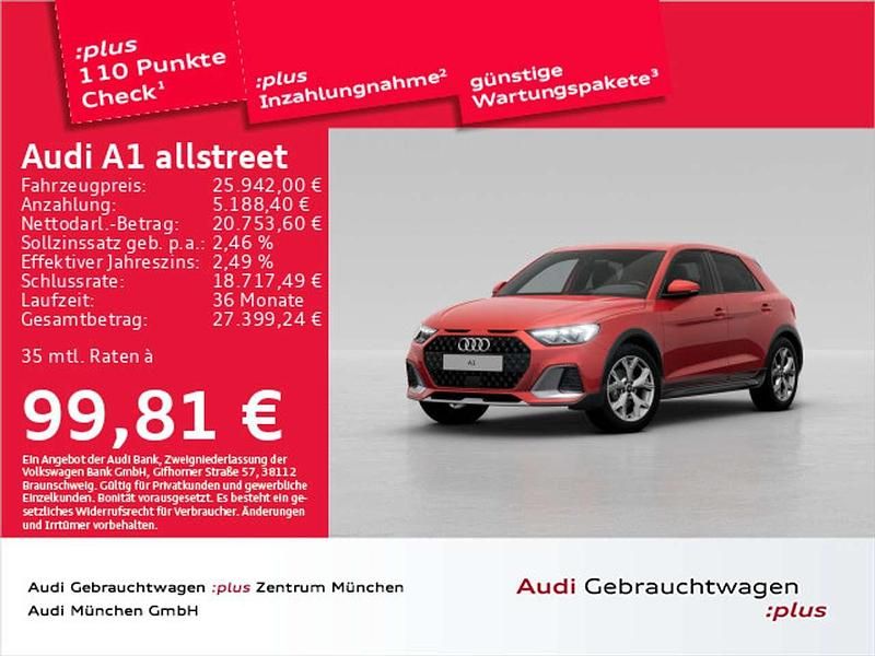 Progressivrot metallic Gebraucht 2024 Audi A1 S-Line Kleinwagen | 25.942 € (Fairer Preis) - Bild 1/2