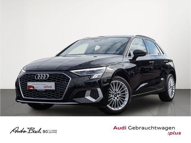 Schwarz (brillantschwarz) Gebraucht 2023 Audi A3 Sportback Advanced Plus Limousine | 22.470 € (Guter Preis) - Bild 1/4