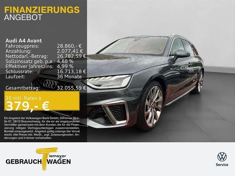 Grau Gebraucht 2020 Audi A4 S-Line Kombi | 28.860 € (Fairer Preis) - Bild 1/4