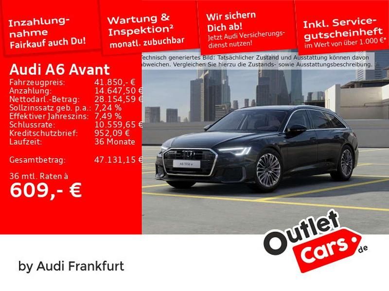 Schwarz Gebraucht 2022 Audi A6 Sport Kombi | 41.850 € (Fairer Preis) - Bild 1/2