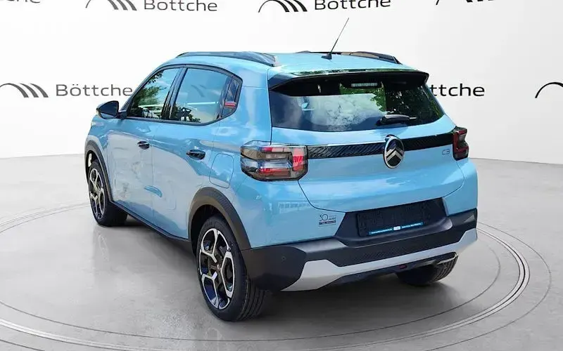 Neu Citroën C3 101 PS (74 kW) 2026 Farbe blau monte carlo/typ aussenverkleidung spiegel flach standard SUV