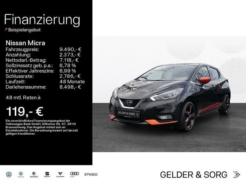 Gebraucht Nissan Micra 360º 71 PS (52 kW) 2017 Schwarz Kleinwagen