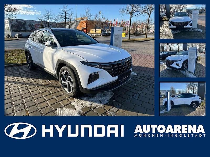 Atlas white / sol Gebraucht 2023 Hyundai Tucson Prime SUV | 33.975 € (Teuer) - Bild 1/4