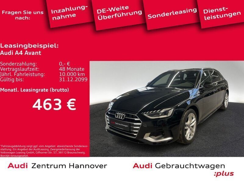 0e mythosschwarz metallic Gebraucht 2023 Audi A4 Advanced Plus Kombi | 35.450 € (Fairer Preis) - Bild 1/4