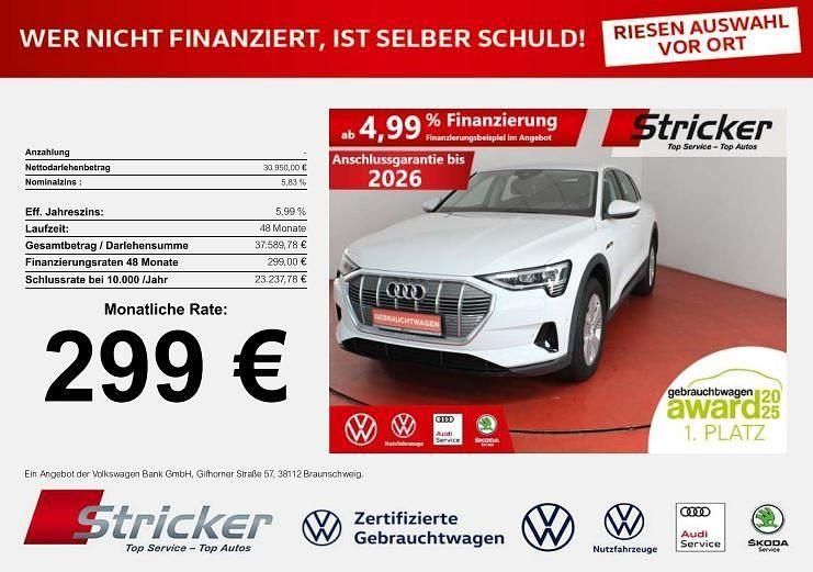 Gletscherweiß metallic Gebraucht 2022 Audi e-tron Performance SUV | 30.949 € (Superpreis) - Bild 1/4