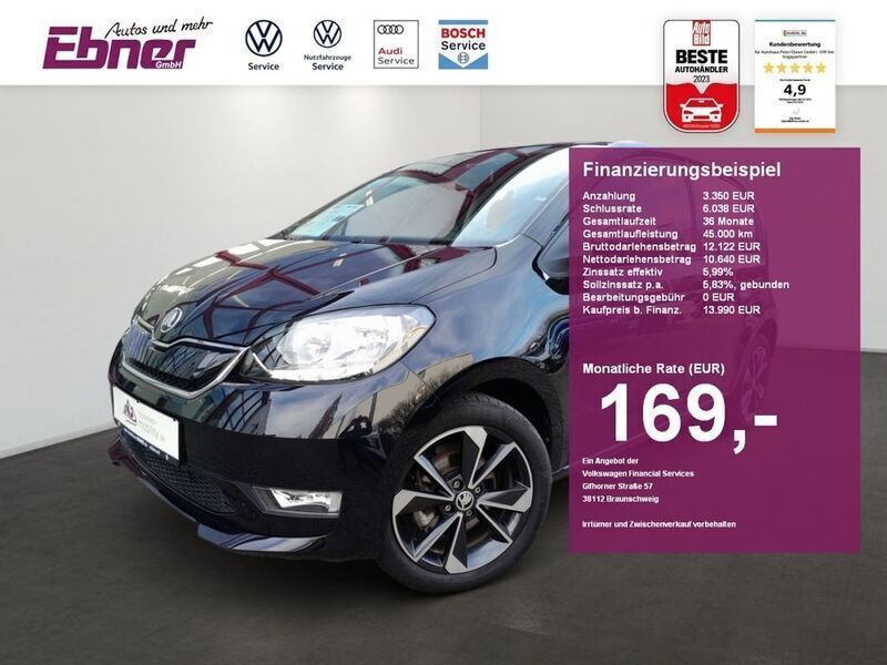 Deep schwarz perleffekt Gebraucht 2021 Skoda Citigo-e IV Style Kleinwagen | 14.220 € (Fairer Preis) - Bild 1/4