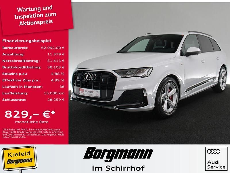 Weiss / gletscherweiss Gebraucht 2022 Audi Q7 S-Line SUV | 62.992 € (Fairer Preis) - Bild 1/4