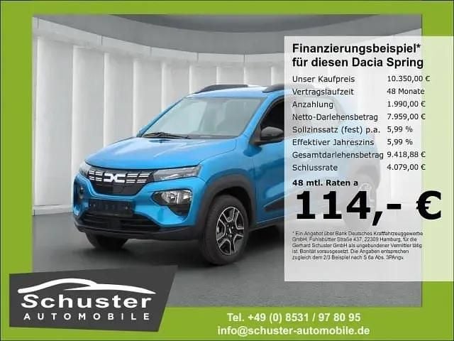 Blau Gebraucht 2023 Dacia Spring Essentiel Kleinwagen | 9.949 € (Superpreis) - Bild 1/4