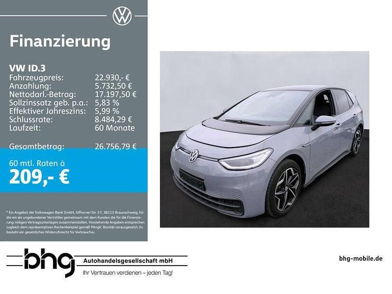 Gebraucht VW ID.3 Pro Performance 150 kW (204 PS) 2022 Grau Kleinwagen