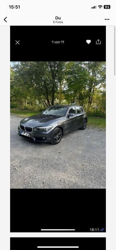 Grau Gebraucht 2016 BMW 116 Kleinwagen | 10.500 € (Fairer Preis) - Bild 1/4