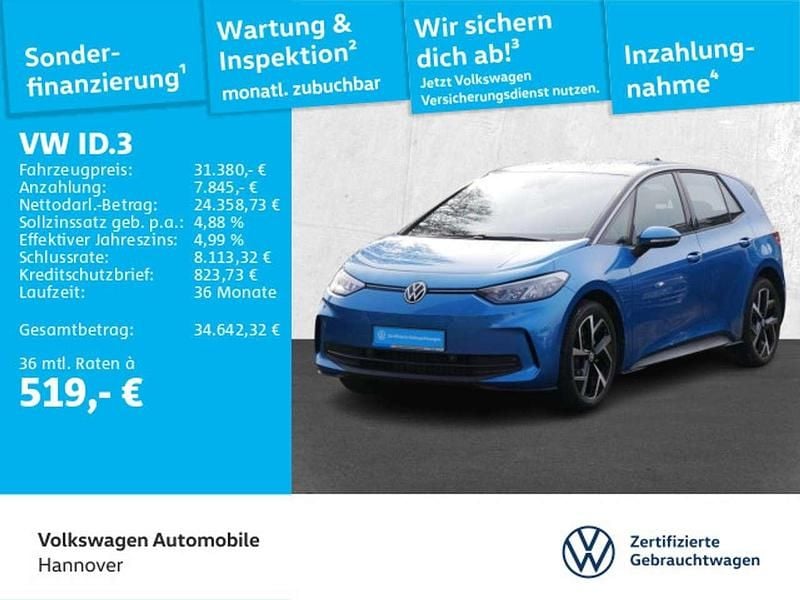 Gebraucht VW ID.3 Pro 169 kW (231 PS) 2025 Costa azul metallic schwarz Kleinwagen