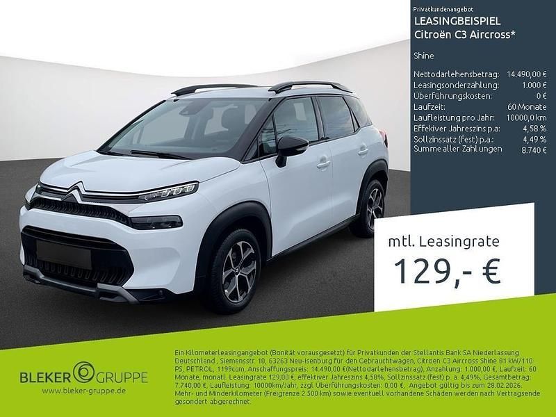 Weiß Gebraucht 2023 Citroën C3 Aircross Shine SUV | 14.490 € (Fairer Preis) - Bild 1/3