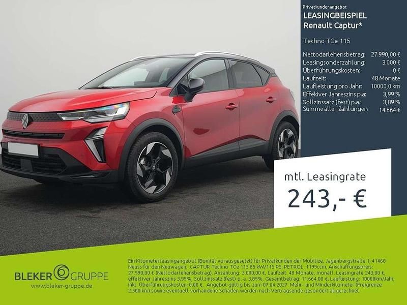 Neu Renault Captur Techno 116 PS (85 kW) 2026 Dezirrot + schwarz SUV