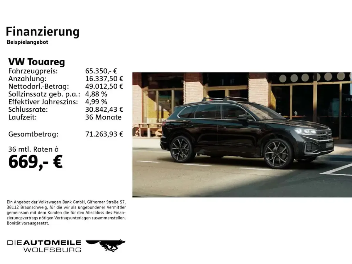 Gebraucht VW Touareg R-line 231 PS (169 kW) 2025 Grenadillschwarz metallic SUV