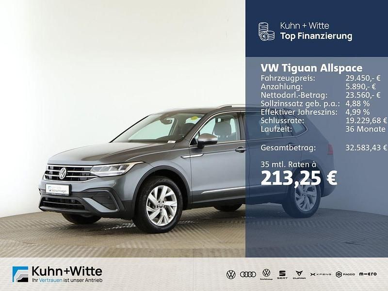Platinum grey metallic Gebraucht 2022 VW Tiguan Allspace Life SUV | 29.450 € (Guter Preis) - Bild 1/3
