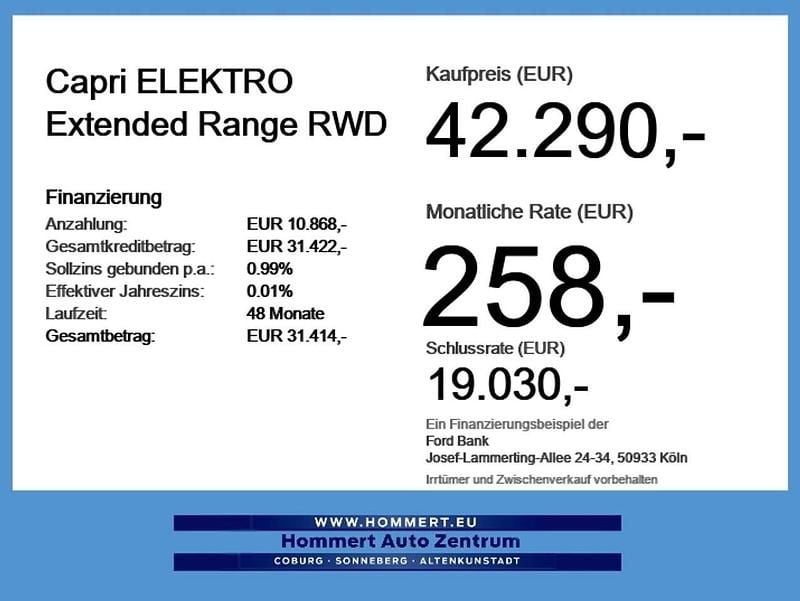 Nouă Ford Capri Extended Range 210 kW (286 CP) 2026 Negru SUV
