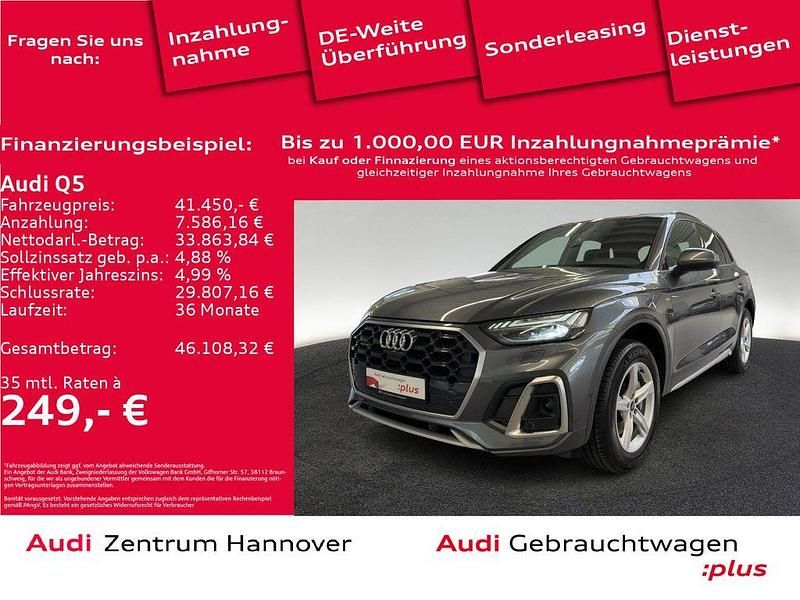 6y daytonagrau perleffekt (metallic) Gebraucht 2022 Audi Q5 S-Line SUV | 41.450 € (Guter Preis) - Bild 1/4