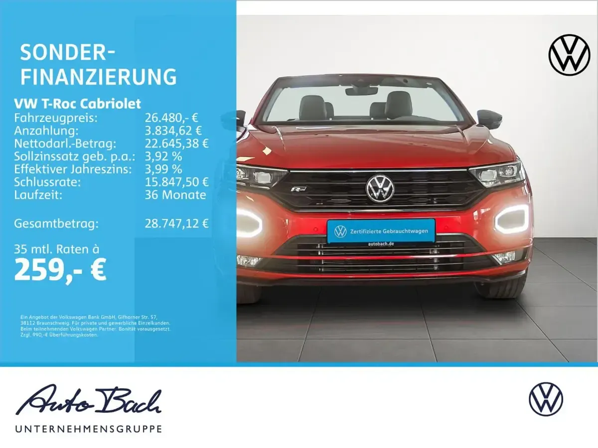 Second-hand VW T-Roc R-line 150 CP (110 kW) 2022 SUV