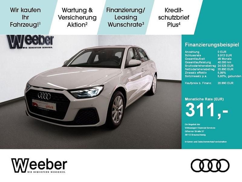 Gletscherweiß metallic Gebraucht 2023 Audi A1 Sportback Basis Kleinwagen | 20.890 € (Guter Preis) - Bild 1/4
